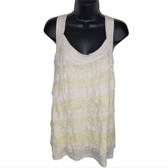 Torrid Vintage ivory lace ruffle camisole tank size 1/1x - Picture 1 of 7